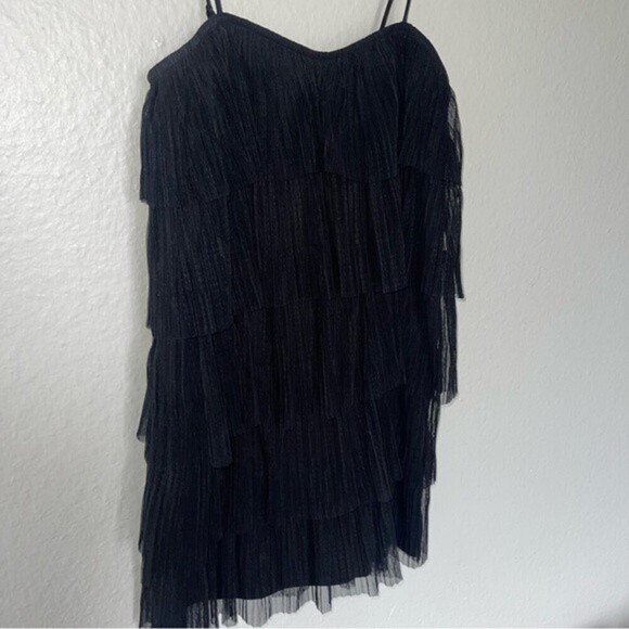 tularosa lakeside black ruffle tiered mini dress womens size XS - Picture 6 of 10